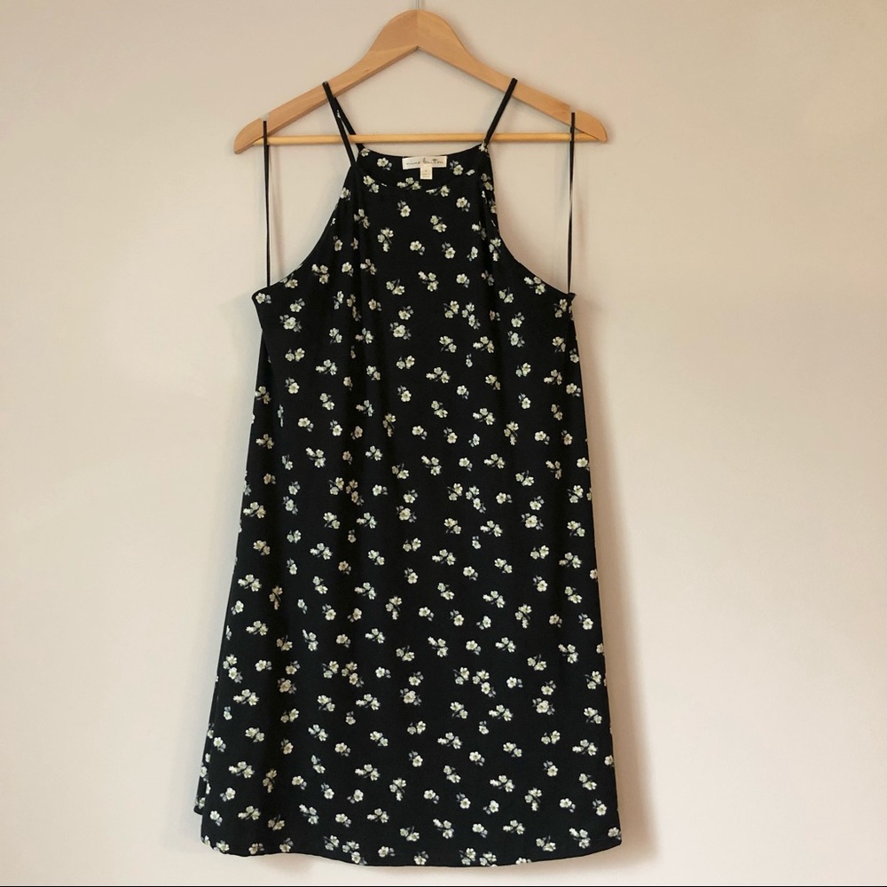 Nine Britton High Neck Floral Brushed Knit Dress